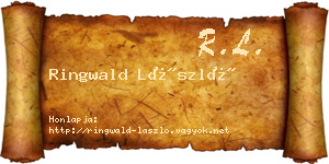 Ringwald László névjegykártya